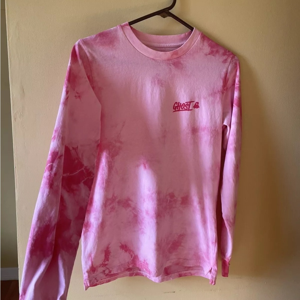 Ghost Lifestyle Small Bubblicious Pink Tie Dye Long Sleeve T-Shirt